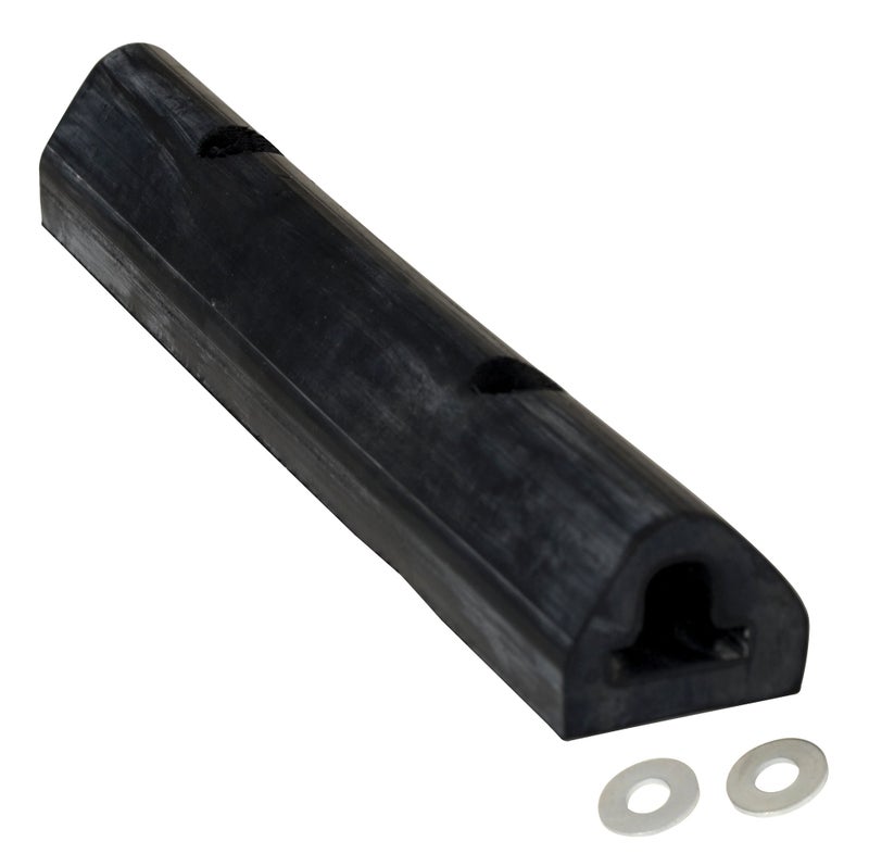 Vestil M-2-12 Extruded Rubber Fender Bumper 12 In. x 2 In. x 1-3/4 In. Black - Image 2